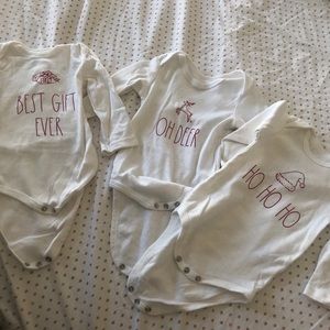 Rae Dunn 3-pack holiday onesies